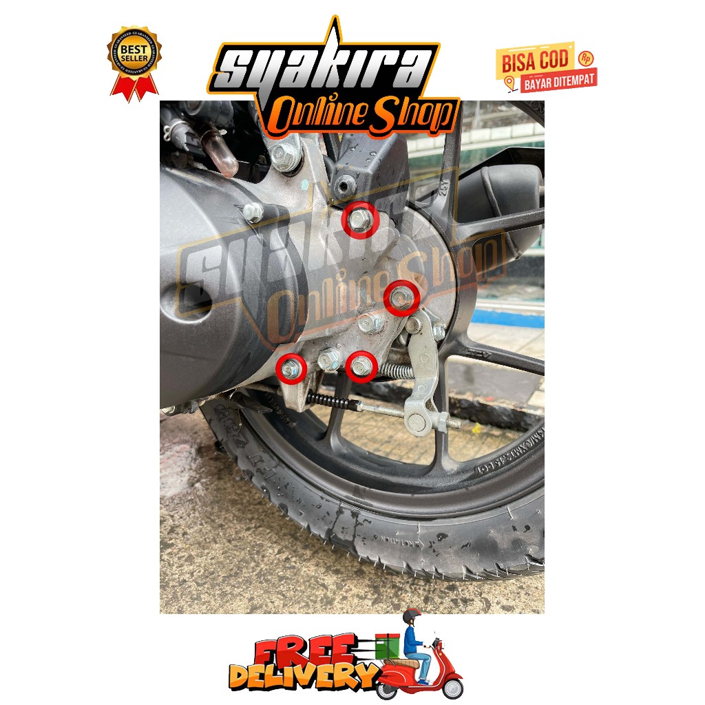BAUT KRENGKES ATAS BAWAH ( 4 BAUT ) GENIO BEAT DELUXE SCOOPY STREET NEW PRESTIGE TAHUN 2018 - 2025 C