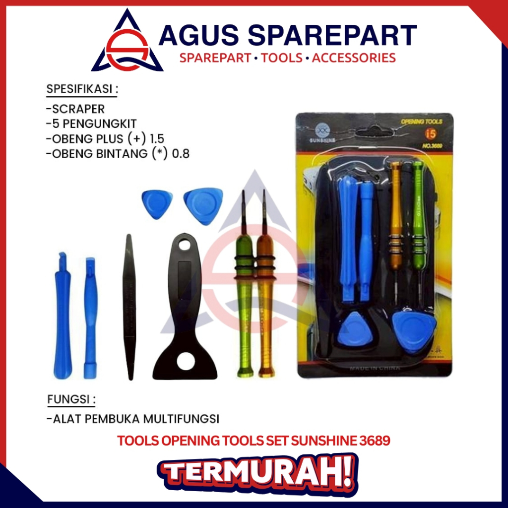 TOOLS ALAT PEMBUKA SET SUNSHINE 3689