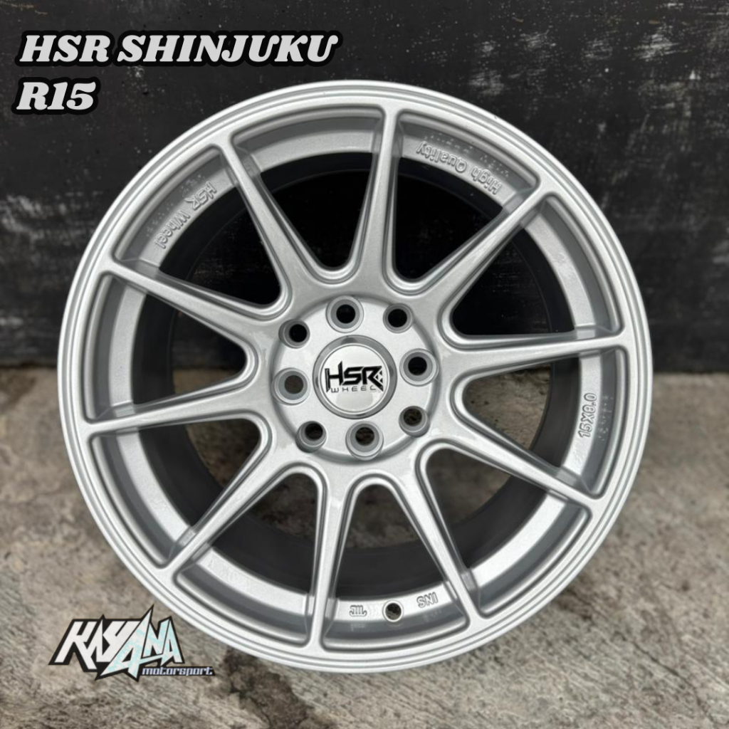 VELG RACING R15 MOBIL AVANZA XENIA JAZZ SWIFT YARIS MOBILIO VELG HSR SHINJUKU R15 LEBAR 7/8 ET 35-30