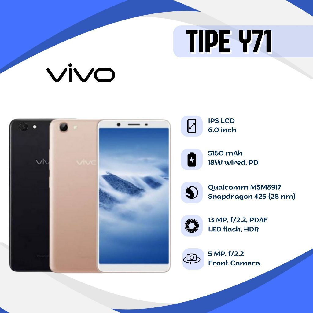 HP VIVO Y71 RAM 6+128GB Garansi Toko 1 Tahun