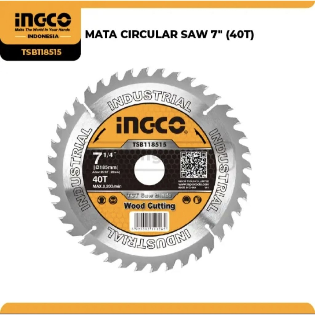 MATA CIRCULAR SAW 7'' (40T) INGCO