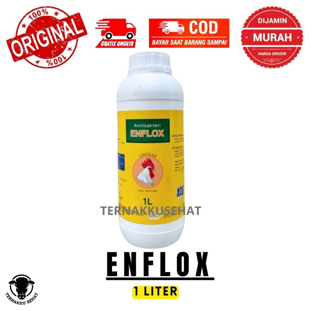 EnfloX 1 LITER ORAL Antibakteri Unggas Spektrum Luas