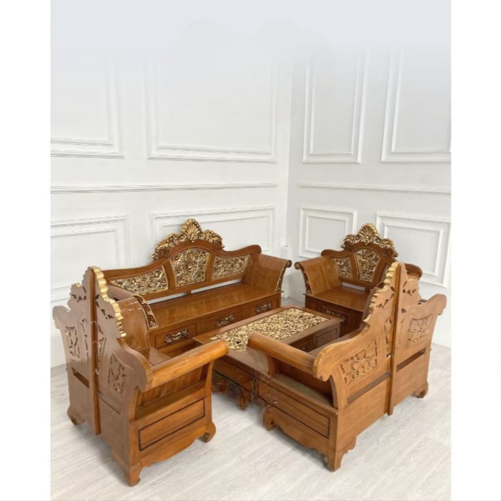 kursi tamu 3211 madura keong jati ukir/kursi tamu ukir jepara/kursi tamu jati