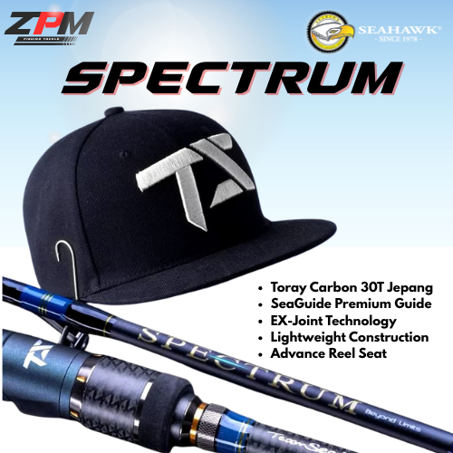 Joran Seahawk SPECTRUM Toray Carbon 30T Premium Spinning & Casting Rod FREE TOPI