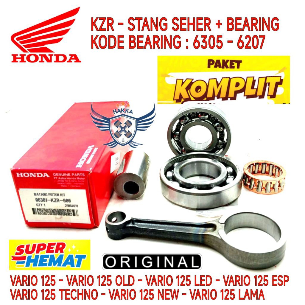 KZR STANG SEHER + BEARING ASLI HONDA VARIO 125, STANG SEHER + BEARING ASLI HONDA VARIO 125 LED, STAN