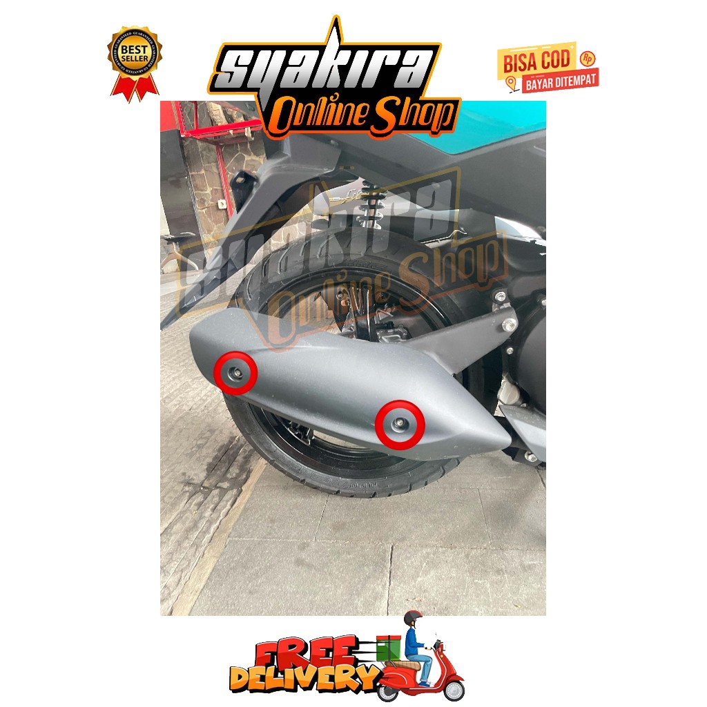 BAUT TAMENG KNALPOT ( 2 BAUT ) MODEL SLASH BIG HEAD MIO SERIES 115 / 125 M3 J SOUL GT FINO X RIDE GE
