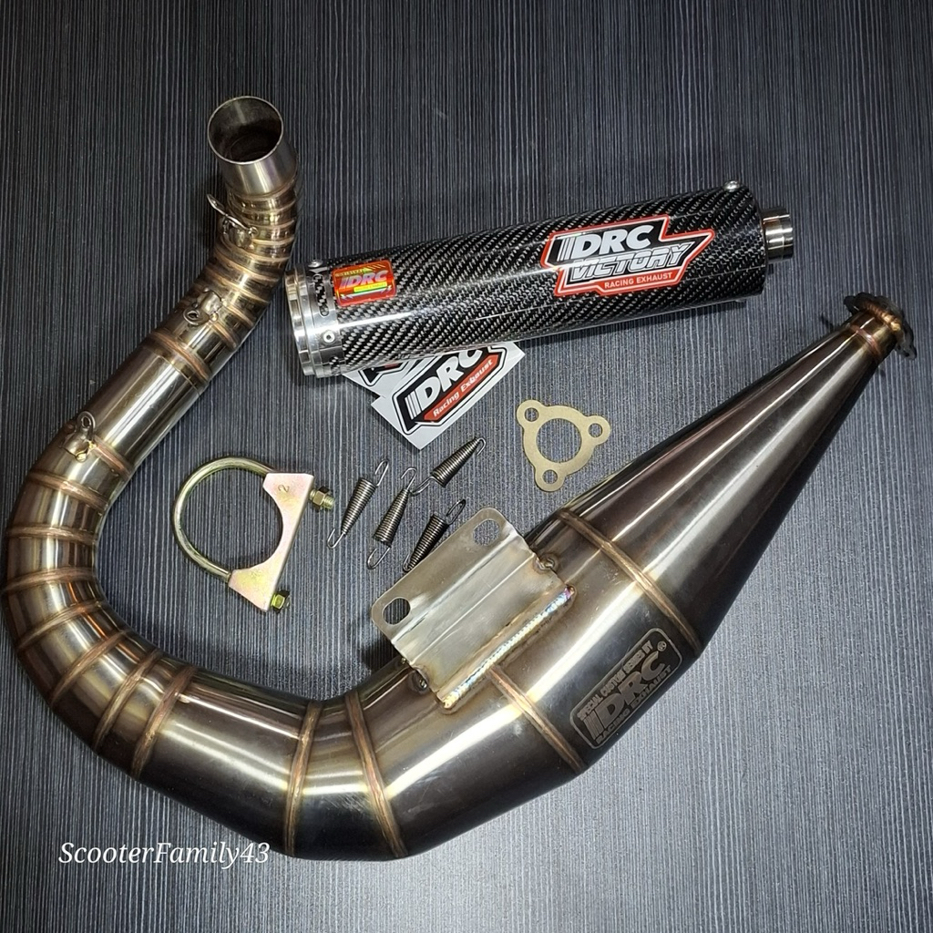 KNALPOT RACING KIRI DRC VICTORY STAINLIS SLINCER KARBON