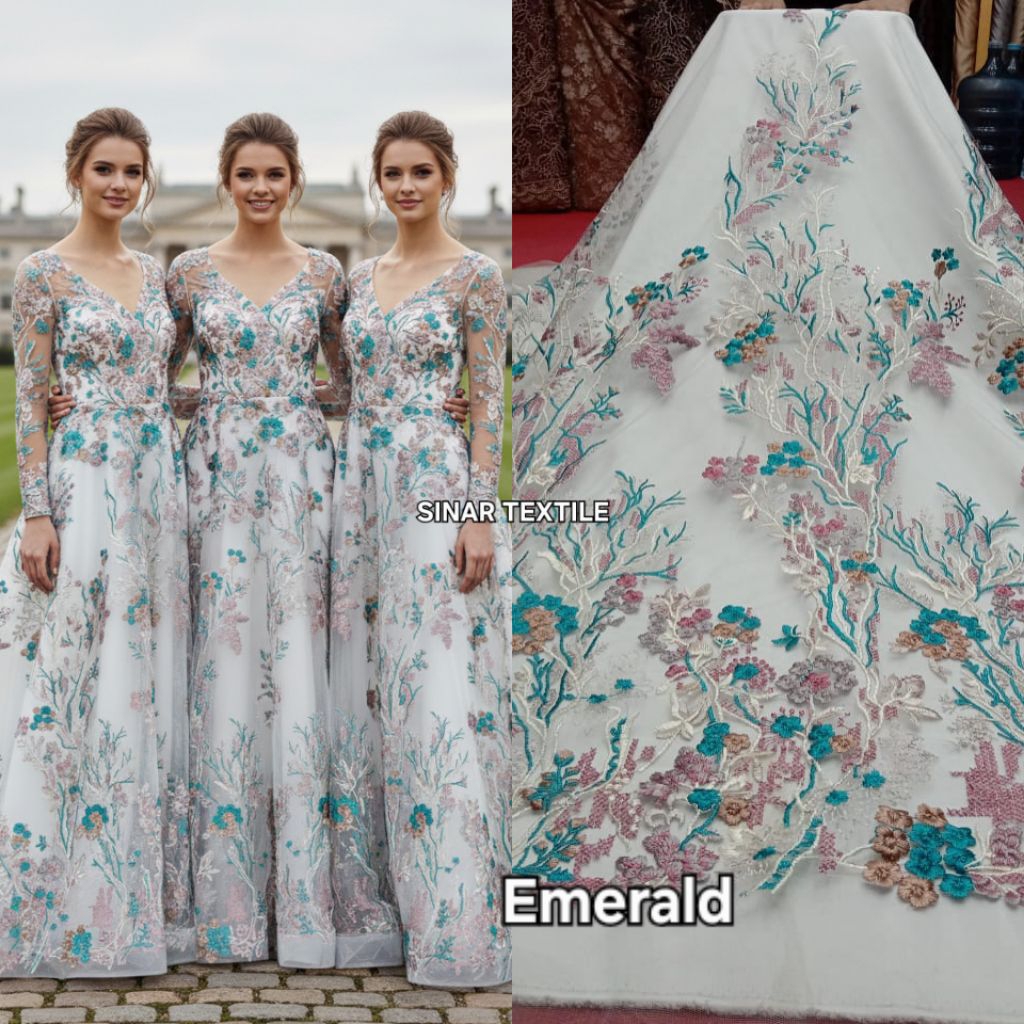 Kain bahan tile garden giordano premium / Kain tile garden halus motif terbaru