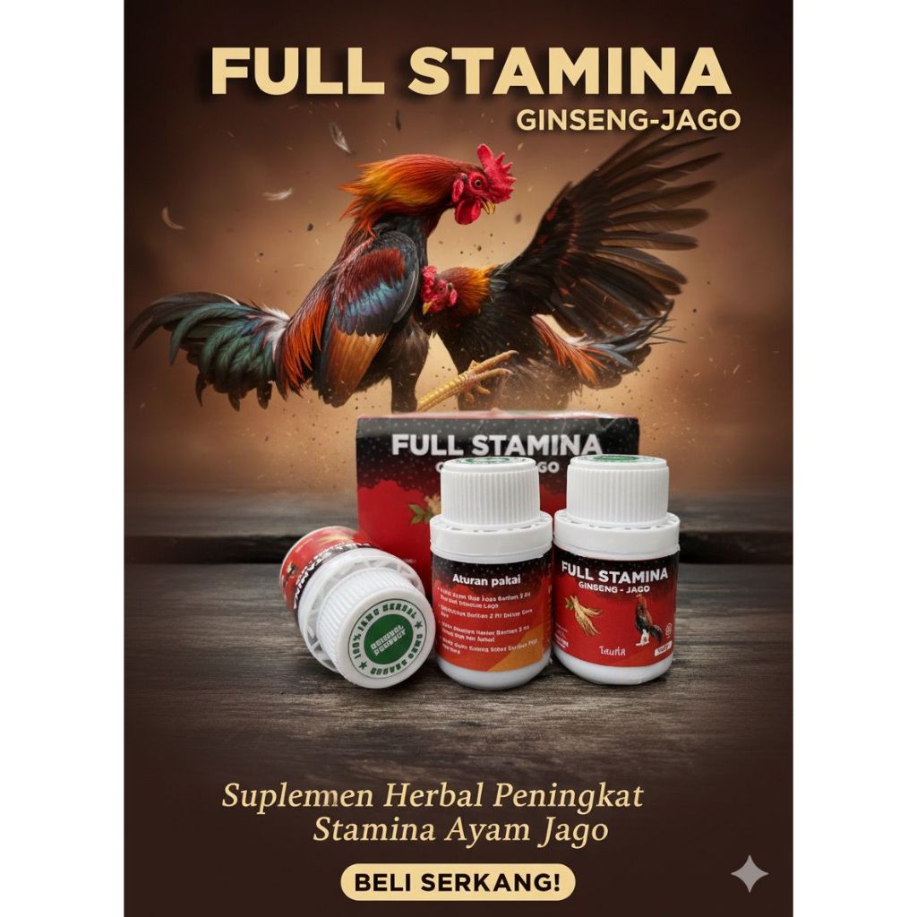 JAMU AYAM FUL STAMINA JAMU GINGSENG JAGO ISI 150 BUTIR