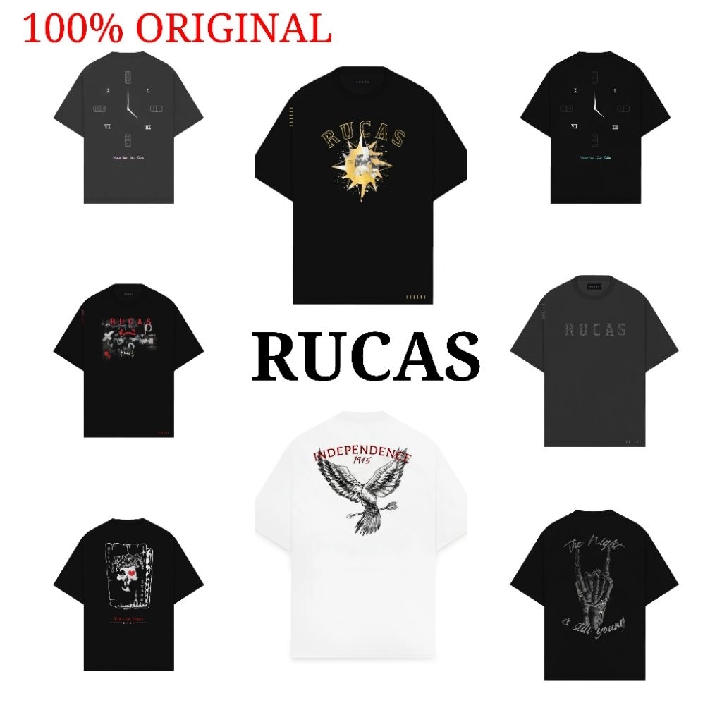 [ORIGINAL] RUCAS HALLOWEEN / RUCAS INITIAL BLACK / KAOS RUCAS / BAJU RUCAS / FLANEL RUCAS / FLANNEL 