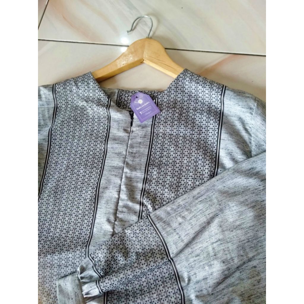 gamis bahan katun madinah bordir say