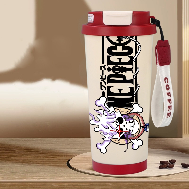 Tumbler termo One Piece Character 500ml dinding ganda isolasi panas dan dingin hingga 12 jam bahan s
