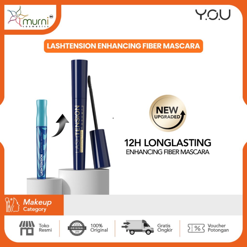 YOU Lashtension Enhancing Fiber Mascara | Mascara Waterproof Memanjangkan & Tebal