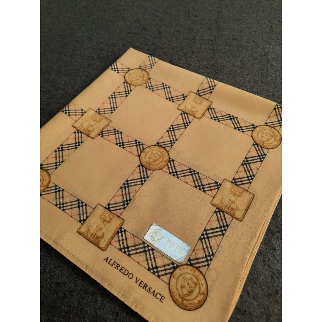 Saputangan Alfredo Versace Original Vintage Rare Handkerchief