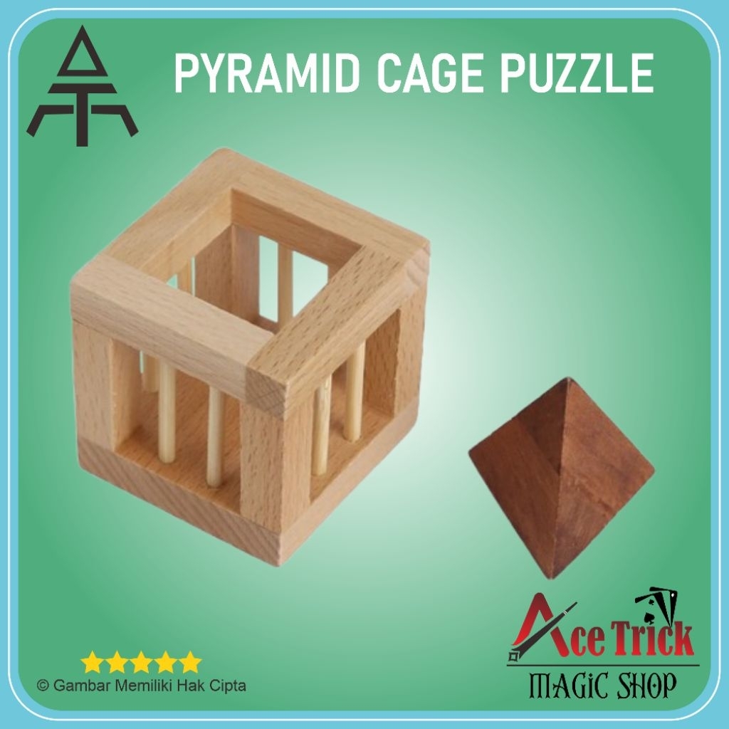 Pyramid Cage Puzzle - Triangle Puzzle Segitiga Puzzle Kayu