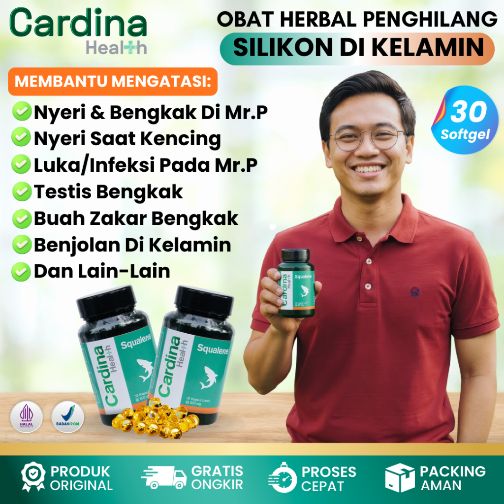 Cardina Health Squalene Obat Penghilang Suntik Silikon, Obat Penghilang Suntikan Silikon Pria Dan Wa