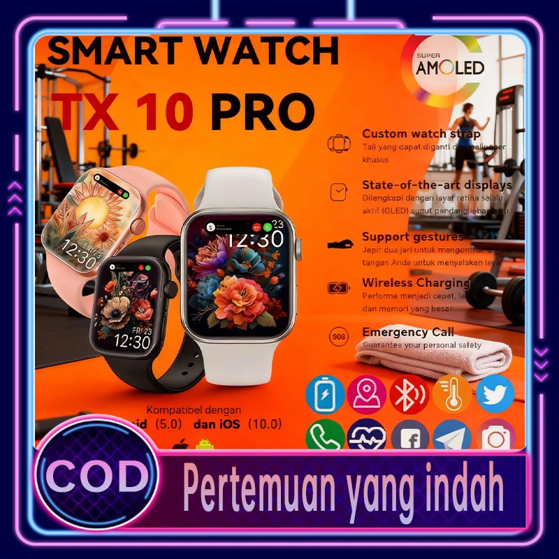 [ORI] Original SmartWatch TX 10 PRO MAX | Hand Gesture | 2.04 Inch Touch Screen 45mm | Smart Watch W