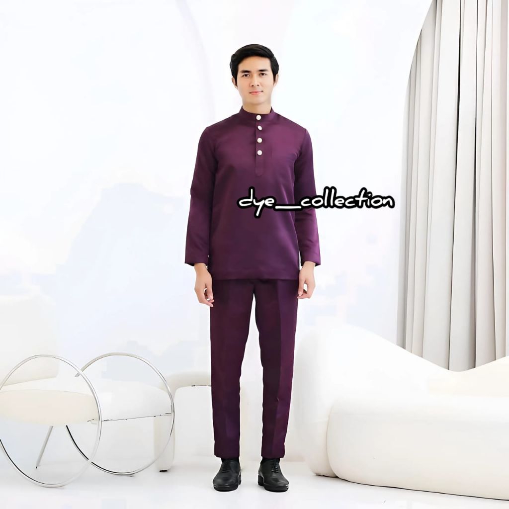 TERMURAH Setelan Koko Kurung Melayu Teluk Belanga Cekak Musang  Pria  Setelan Pakaian Adat Malaysia 