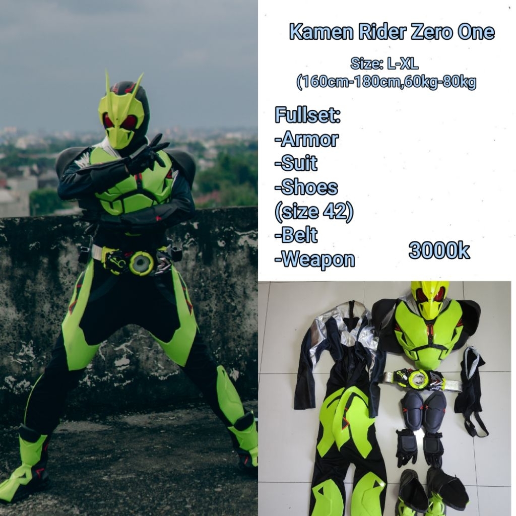 Kostum Cosplay Kamen Rider Zero One Rising Hopper