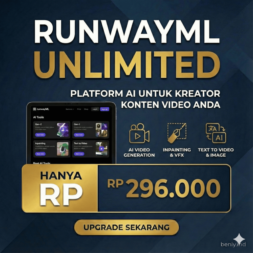 RUNWAYML TEXT TO VIDEO 1 BULAN RUNAWAYML