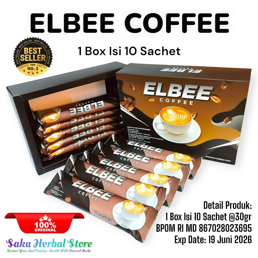 Kopi Elbee Bestamina 1 Box Isi 10 Sachet Bpom