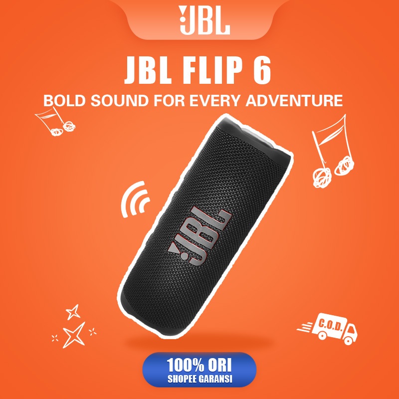 Flash Sale JBL Flip 6 Waterproof Portable Bluetooth Speaker Powerful Sound and Deep IPX7 Waterproof 