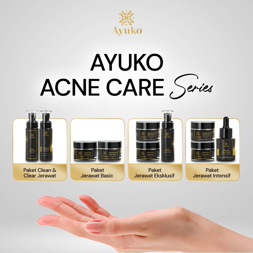 AYUKO Acne Series – Paket Skincare Jerawat & Bekas Jerawat | Anti Acne, Redakan Kulit Meradang, Memu