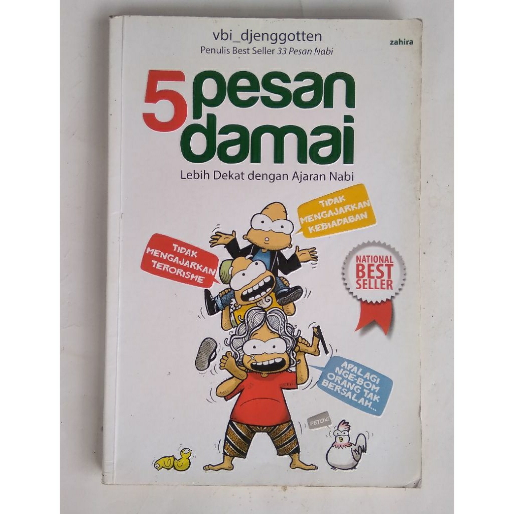 buku anak komik 5 Pesan Damai : Lebih Dekat dengan Ajaran Nabi < vbi_djenggotten < Zahira, 2013.(ori