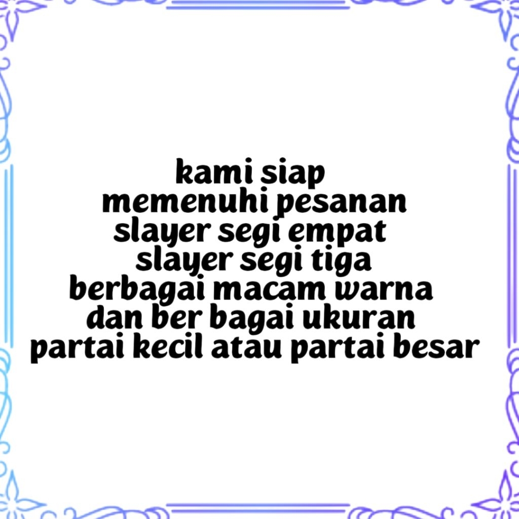 slayer segi empat polos warna ukuran 135 cm x 135 cm