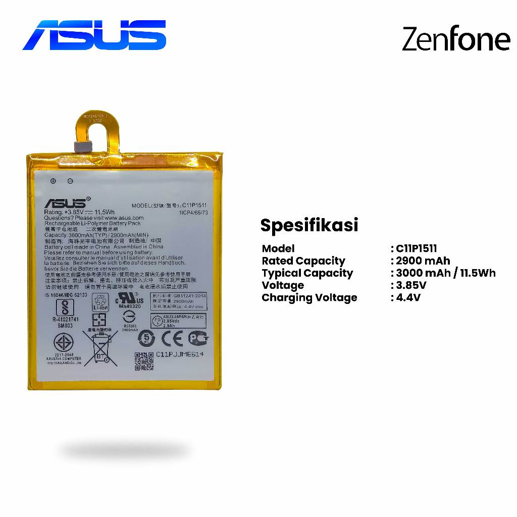[ C11P1511 ] Battery Batre batere batrei Baterai Asus Zenfone 4 Selfie Battery Asus Zenfone 4 Selfie