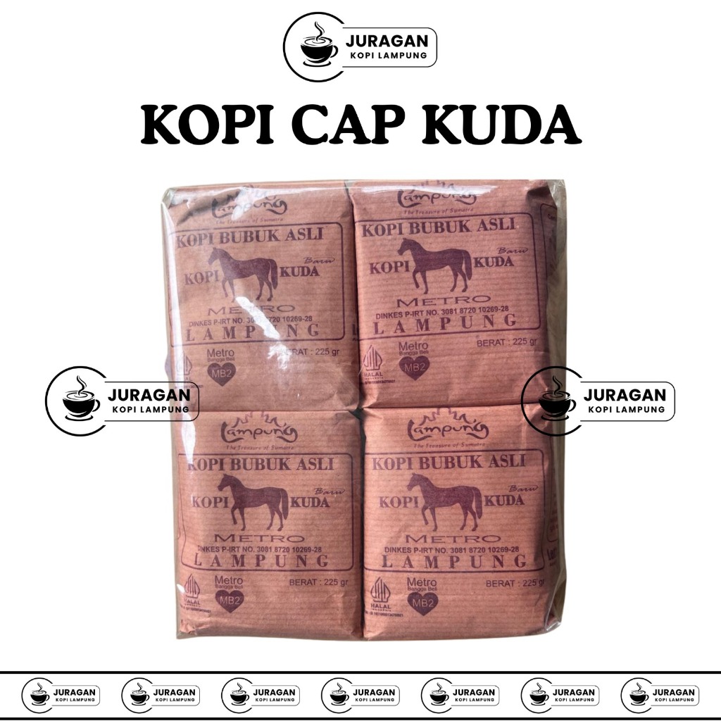 KOPI BUBUK ASLI LAMPUNG CAP KUDA / KOPI LAMPUNG CAP KUDA - KOPI BUBUK KHAS METRO LAMPUNG CAP KUDA
