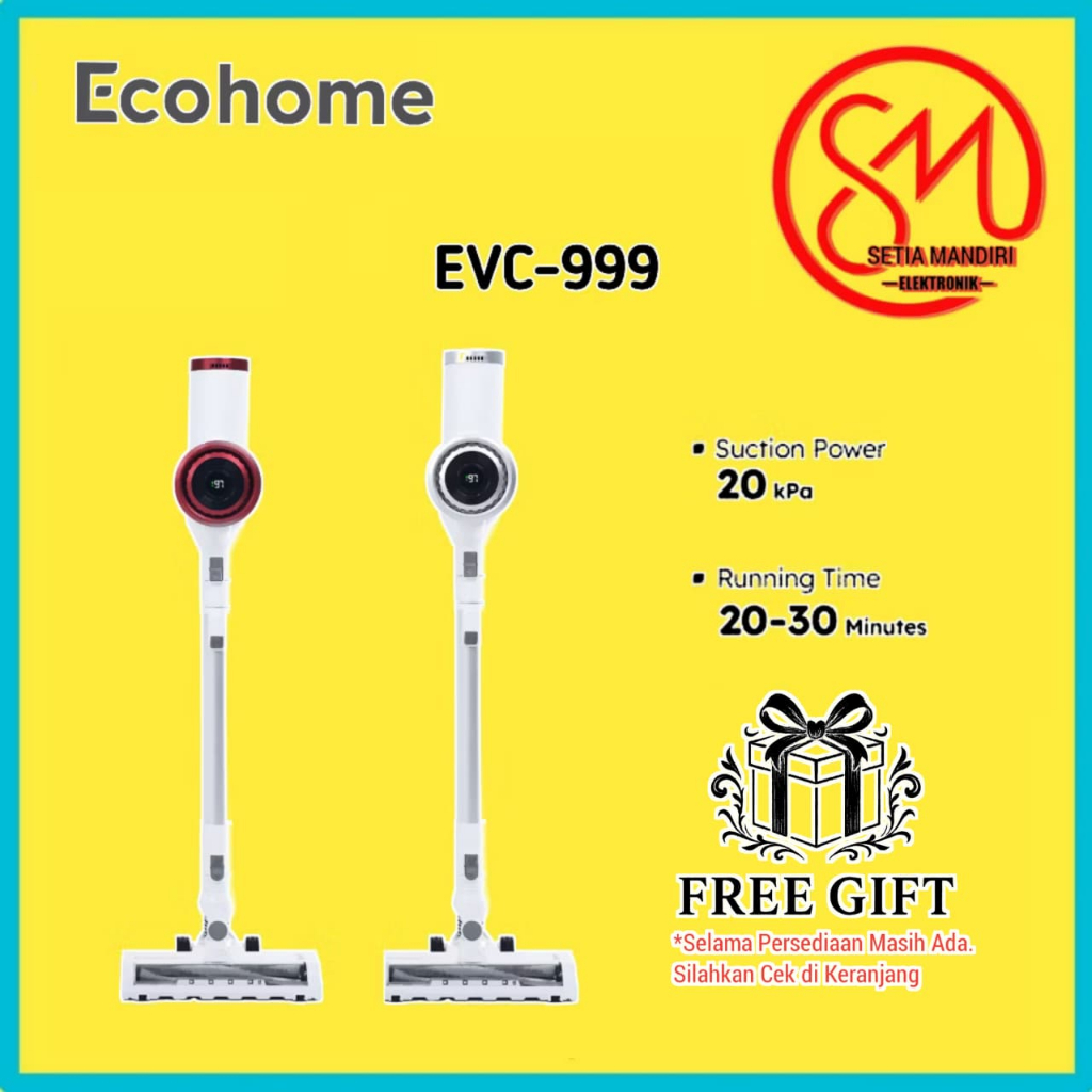 ECOHOME Vacuum Cleaner EVC999 Penghisap Debu Cordless Multifungsi Portable Low Noise