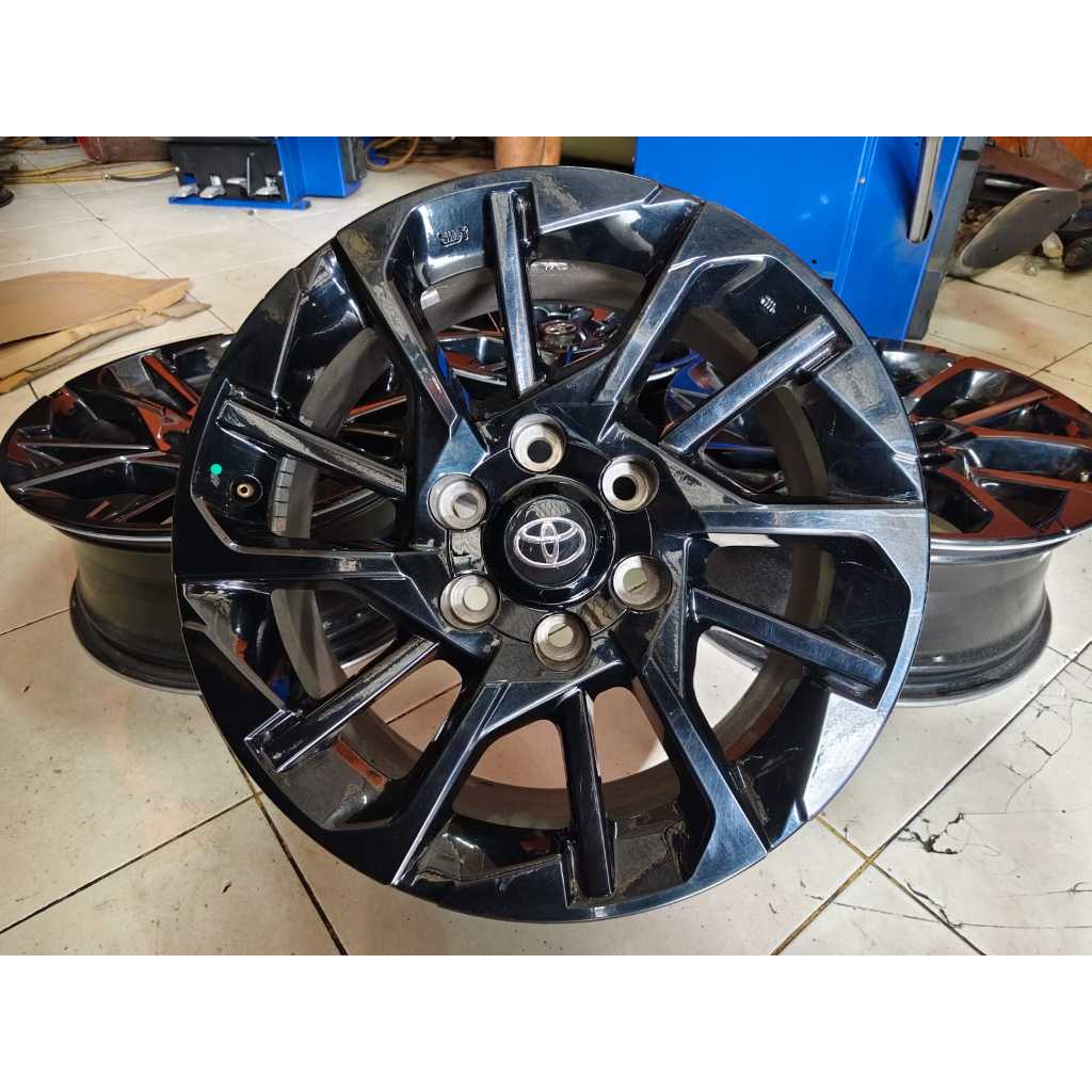 Velg Original enkei FORTUNER GR SPORT Ring.18X7,5 Lobang.6 PCD.139,7 Et.38 Black Glosi