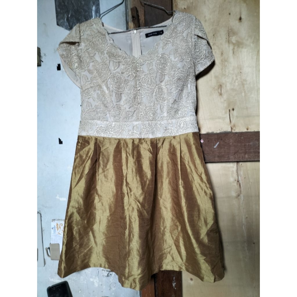 dress brokat brukat Lace renda bunga flower floral vintage mewah premium elegant korea top atasan bl