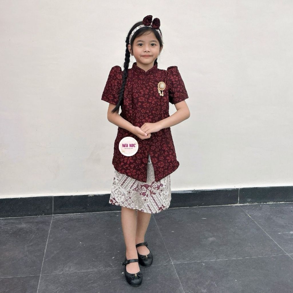 Kata Kids Kebaya Anak Janggan Pendek Rok Warna