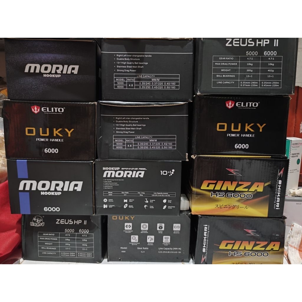 reel 6000 merk campur harga bekas sudah power handle