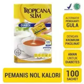 Tropicana Slim Diabtx / Gula Diabtx Box 100 Sachet