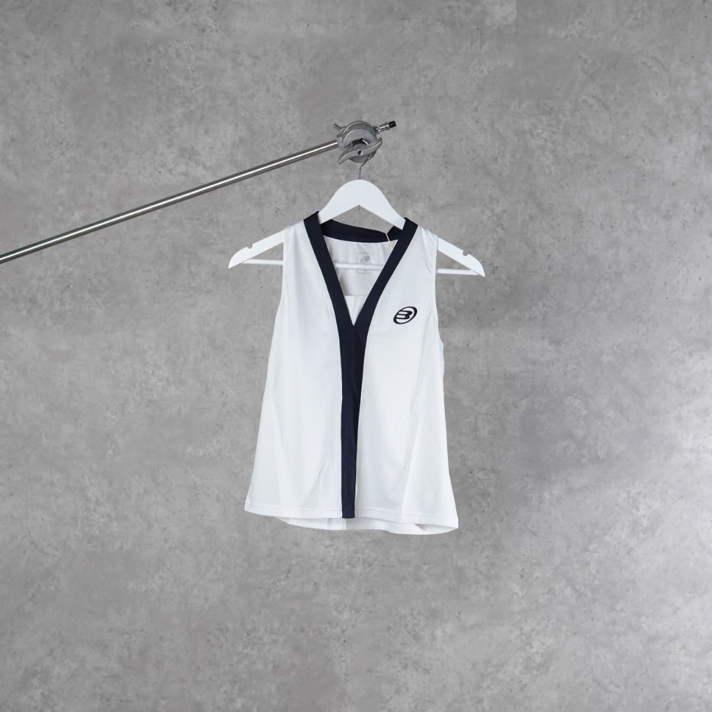 Tank Top BPADEL TALITA LINE BLACK WHITE V NECK PADEL TOP 100% ORIGINAL