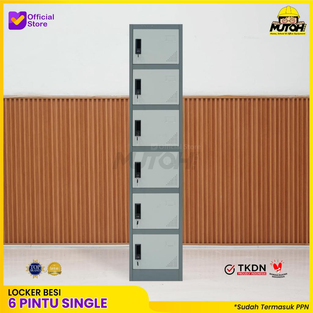 Loker besi 6 pintu | lemari locker besi 6 pintu single MUTOH2000