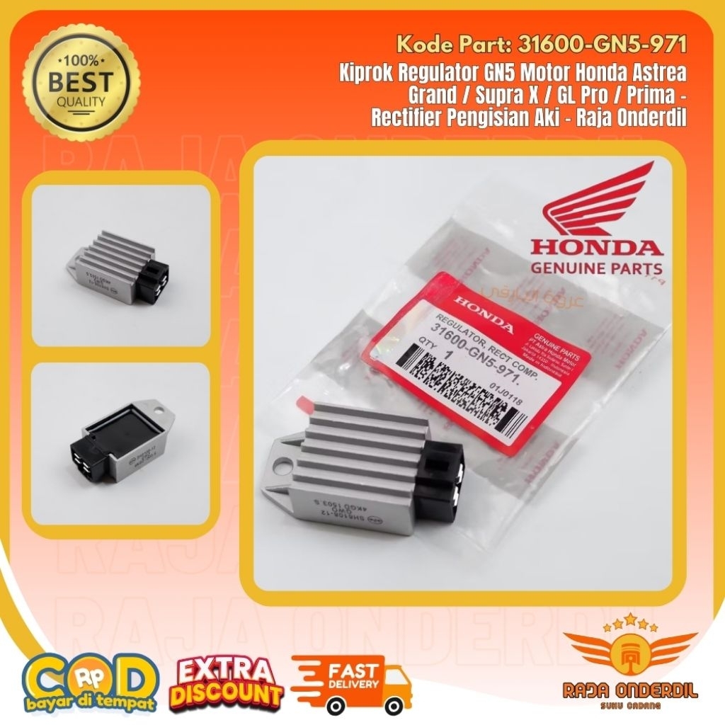 Kiprok Regulator GN5 Motor Honda Astrea Grand / Supra X / GL Pro / Prima - Rectifier Pengisian Aki -