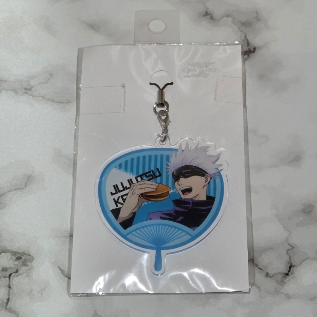 Jujutsu Kaisen Official Merchandise - Fan Style Acrylic Keychain - Gojo Satoru with Burger