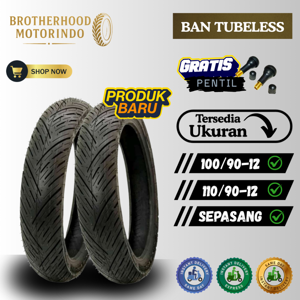 (PAKET SEPASANG) BAN ASPIRA MAXIO SPR40 TUBBLES (100/90-12 / 110/90-12) / BAN RING 12 / BAN MOTOR MA