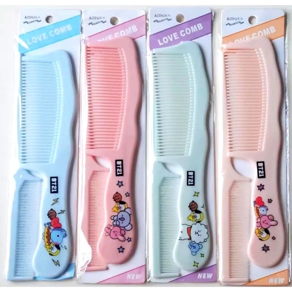 Sisir Rambut Aishu Set Isi 2 Pcs Gigi Rapat & Renggang