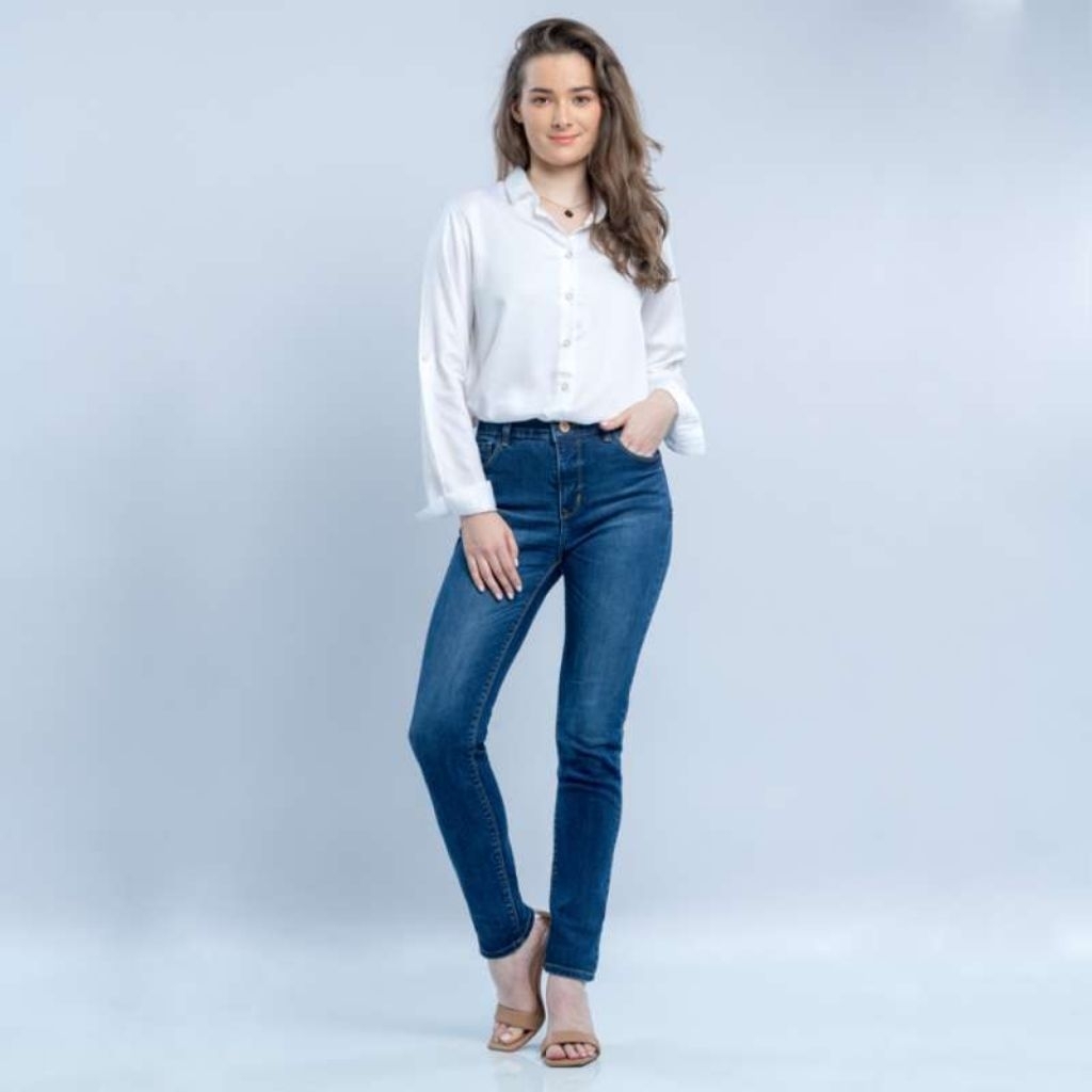SALE Jeans wanita terbaru dual jeans denim