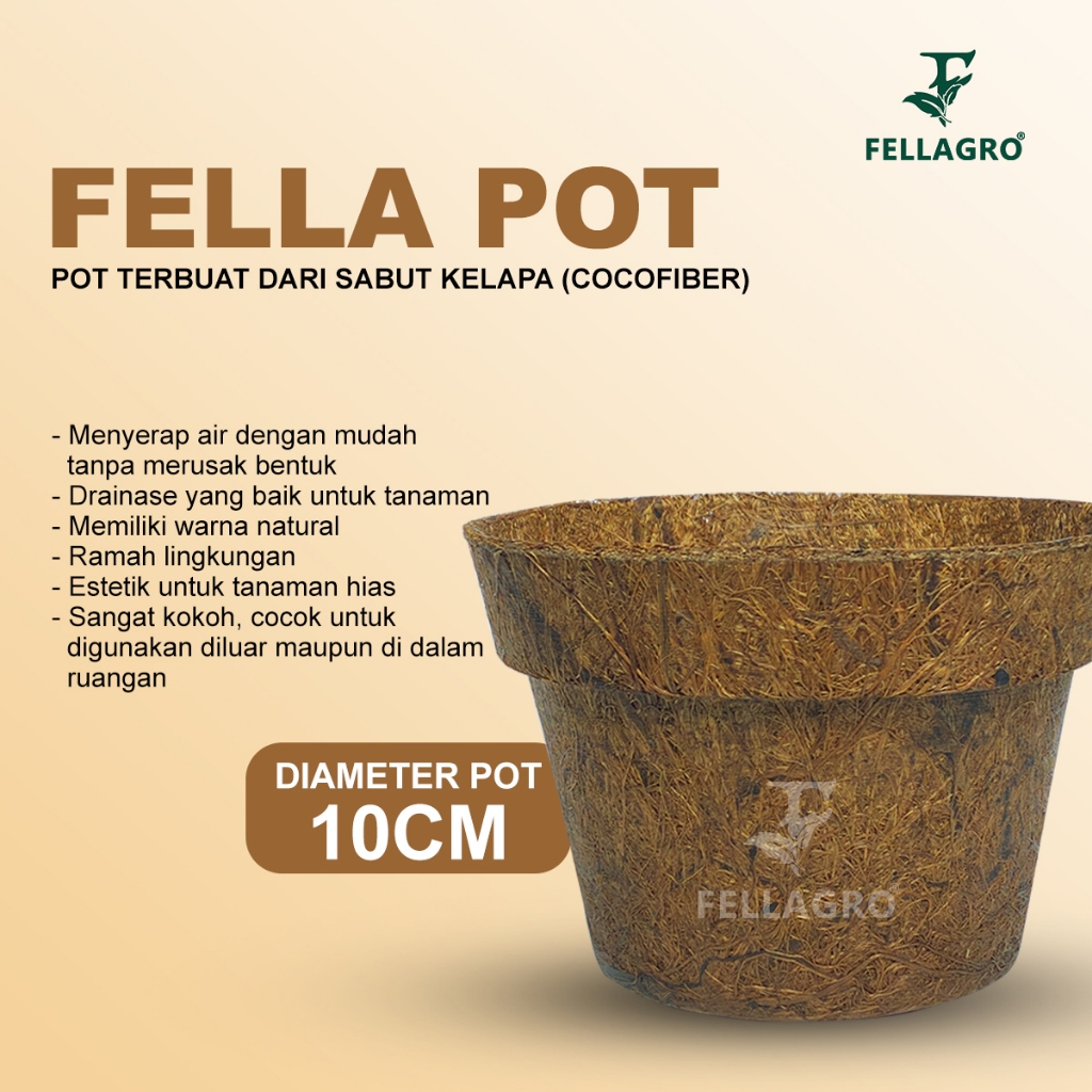 FELLAGRO - FELLAPOT POT TANAMAN ECO-FRIENDLY POT UKURAN 10CM