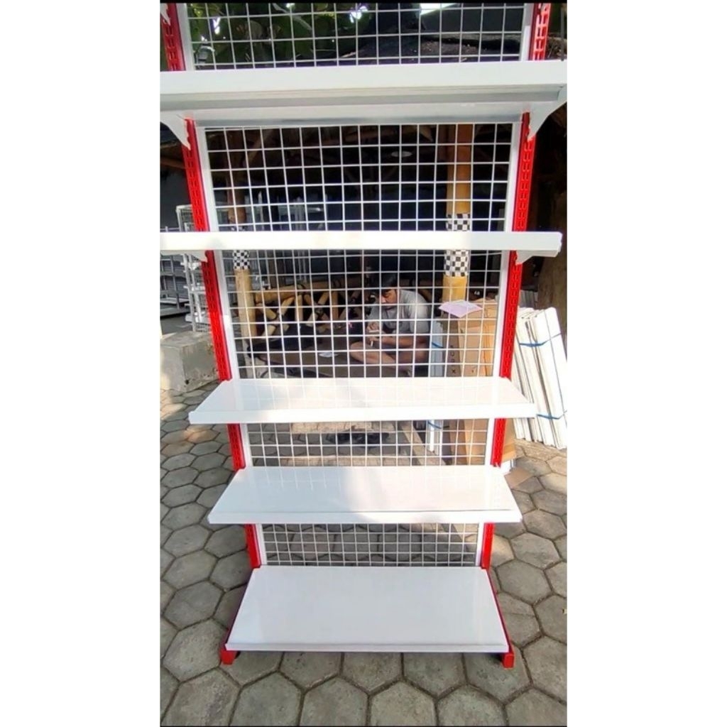 Rak Minimarket Double Tinggi 200cm