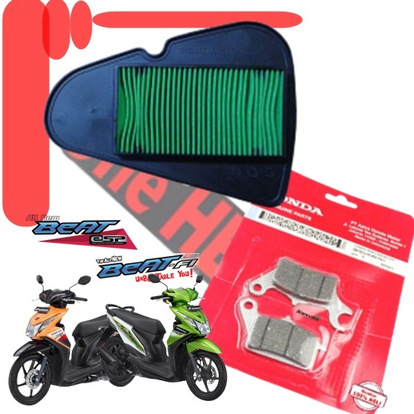 Kampas Rem Cakram BeAT FI 2012-2015 / ESP 2014-2016 + Filter Udara Saringan