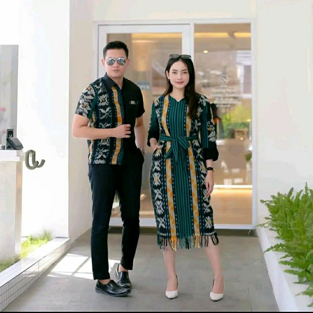 COUPLE TENUN_DRESS TENUN_KEMEJA TENUN_KEMEJA ANAK_DRESS ANAK
