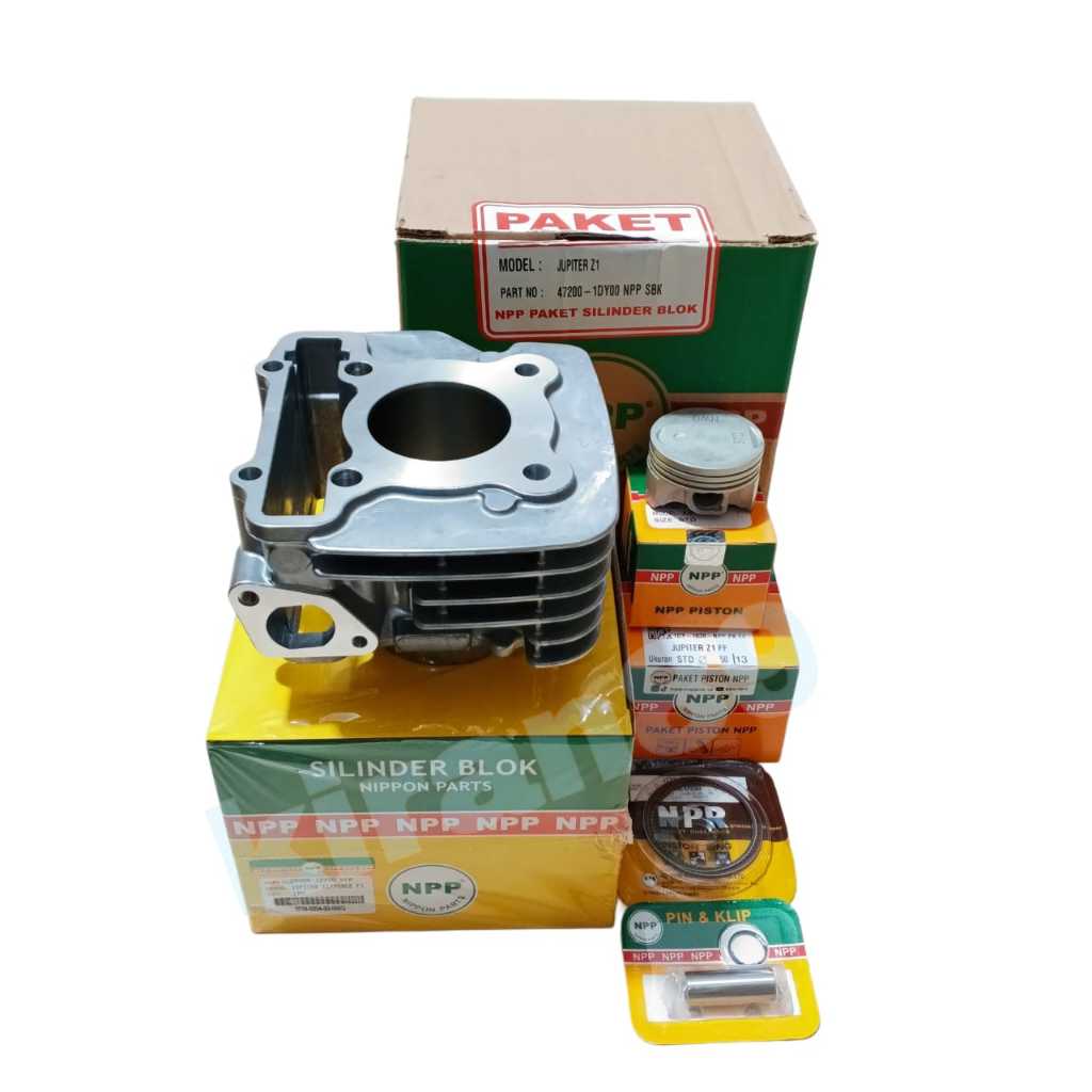 Blok seher silinder blok jupiter z1 set plus piston kit jupiter z1 / force fi injeksi ori npp