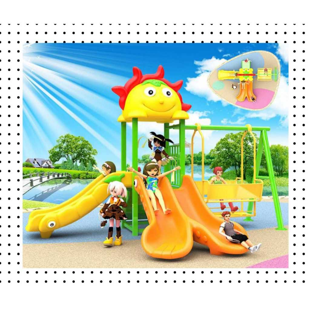 Outdoor Playground Perosotan Besar Taman Bermain Anak Playground Outdoor Mainan Anak Prosotan Ayunan